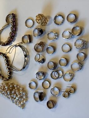 Jewellery collection, rings and bracelets